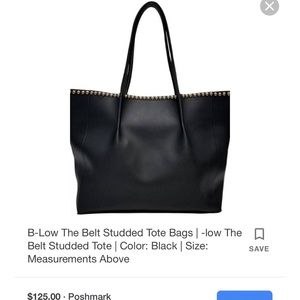 B-low the belt studded black tote